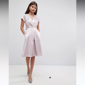 Closet London tie waist blush dress brand new